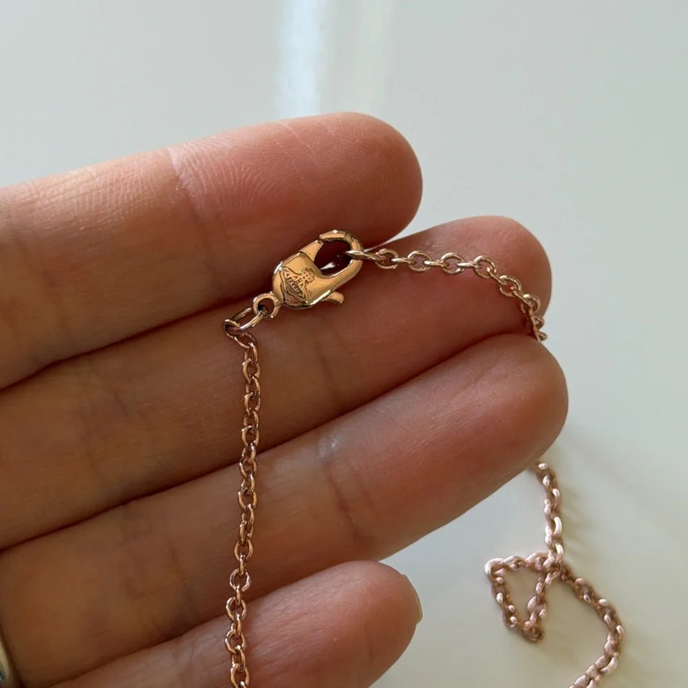 Vivienne Westwood Rose Gold Orb Pendant with Crystal Accents - Picture 4 of 5